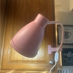 Pink Adjustable Clip-On Desk Lamp